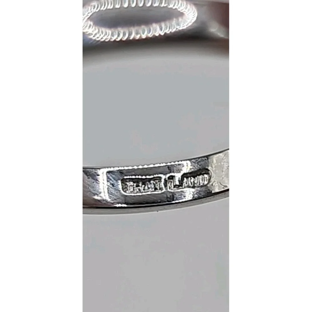 925 Sterling Silver Heart Light Blue Stone Ring Bezel Solitaire Thailand Size 5